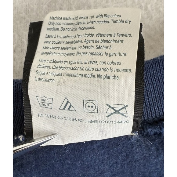 Vtg Gold's Gym Sweatshirt Blue Puff Ink Bodybuilder Capitol Hill Washington DC - Picture 9 of 16